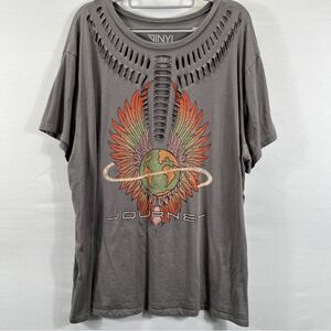 Torrid Journey Vinyl Icons Relaxed Fit Cotton Yoke Slash Band Tee 0816